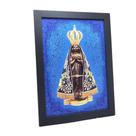 Quadro Nossa Senhora Aparecida Moldura Preta Simples Quadro Nossa Senhora Aparecida Moldura Preta Simples