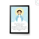 Quadro Nossa Senhora das Graças infantil moldura vidro Quadro Nossa Senhora das Graças infantil moldura vidro