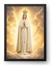 Quadro Nossa Senhora De Fátima Coroa Dourada Arte 21x30cm Quadro Nossa Senhora De Fátima Coroa Dourada Arte 21x30cm