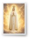 Quadro Nossa Senhora De Fátima Coroa Dourada Arte 50x70cm Quadro Nossa Senhora De Fátima Coroa Dourada Arte 50x70cm