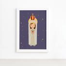 Quadro Nossa Senhora de Fátima Moldura Branca 22x32cm