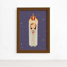 Quadro Nossa Senhora de Fátima Moldura Marrom 22x32cm