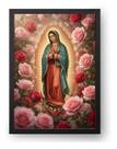 Quadro Nossa Senhora De Guadalupe Com Rosas 21x30cm