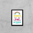 Quadro Nunca Pare de Sorrir 24x18cm - com vidro