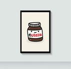 Quadro Nutella Cute com Moldura E Acetato Tamanho A3