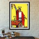 Quadro O Mago Tarot The Magician Tamanho A3 Com Moldura Rider Waite Arte