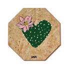 Quadro octogono - cacto flor do sol - Simas