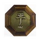 Quadro Oitavado Ideograma Paz 18cm