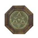 Quadro Oitavado Radiônico Estrela de Davi 18cm