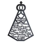 Quadro Oração Ave Maria em MDF 3mm Pintado de Preto
