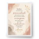 Quadro Oração da Serenidade Minimalista Elegante 21x30cm