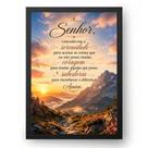 Quadro Oração da Serenidade Montanhas ao Amanhecer 50x70cm Quadro Oração da Serenidade Montanhas ao Amanhecer 50x70cm