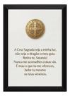 Quadro Oração São Bento Em Português Com A Medalha 15x21cm