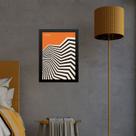 Quadro Orange Bauhaus - Angular Sinuosity 45x34cm - com vidro
