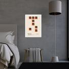 Quadro Orange Bauhaus Geometric Poster 45x34cm