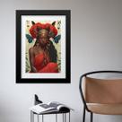 Quadro Orixá Iansã Com Borboletas - 60x48cm