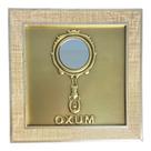 Quadro Orixá Oxum Em Aço e Madeira Carvalho 16,5x16,5cm Quadro Orixá Oxum Em Aço e Madeira Carvalho 16,5x16,5cm
