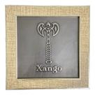 Quadro Orixá Xangô 1M Em Aço e Madeira Carvalho 16,5x16,5cm Quadro Orixá Xangô 1M Em Aço e Madeira Carvalho 16,5x16,5cm