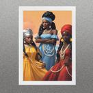 Quadro Orixás - Oxum Iemanjá e Iansã 33x24cm - com vidro Quadro Orixás - Oxum Iemanjá e Iansã 33x24cm - com vidro