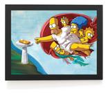 Quadro Os Simpsons Arte Classica Poster Moldurado