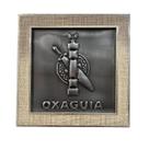 Quadro Oxaguiã Madeira Carvalho e Metal 17 x17 cm Quadro Oxaguiã Madeira Carvalho e Metal 17 x17 cm