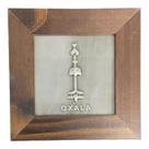 Quadro Oxalá Orixá Madeira Imbuia e Metal 14,5x14,5cm