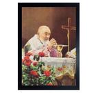 Quadro Padre Pio de Pietrelcina 30x21cm com Moldura e Vidro