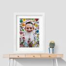 Quadro Padrinho Sebastião - 60x48cm - com vidro