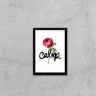 Quadro Palavra Calma 24x18cm - com vidro