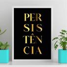Quadro Palavra Persistência 33x24cm Quadro Palavra Persistência 33x24cm