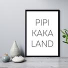 Quadro Para Banheiro Com Frase Divertida 24x18cm