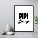 Quadro Para Banheiro - Pipi Lounge 33x24cm