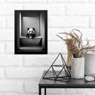 Quadro Para Banheiro Urso Panda Baby 45x34cm