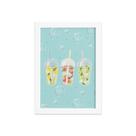 Quadro para Cozinha Bebidas Tropicais Moldura Branca 22x32cm