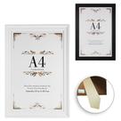 Quadro para diplomas certificados a4 de plastico preto branco 29,7x21cm Quadro para diplomas certificados a4 de plastico preto branco 29,7x21cm
