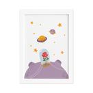 Quadro para Quarto Bebê Pequeno Principe Rosa Moldura Branca Quadro para Quarto Bebê Pequeno Principe Rosa Moldura Branca
