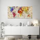 Quadro para Quarto Decorativo Mosaico Mapa Colors