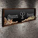 Quadro para Rolhas Panorâmico - Comemorando Conquistas - Quadro Novo Quadro para Rolhas Panorâmico - Comemorando Conquistas - Quadro Novo