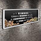 Quadro para Rolhas Panorâmico - Vinhos e Risadas 1 - Quadro Novo