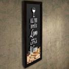 Quadro para Rolhas Slim - All you need is wine - Quadro Novo