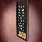 Quadro para Rolhas Slim - Vinho no Mundo - Quadro Novo