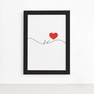 Quadro para Sala Palavra Fé Moldura Preta 22x32cm