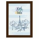 Quadro Paris França Oolala Moldura Marrom 33x43cm