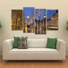 Quadro Paris Paisagem Interiores Sala Em Tecido 4 Peças Quadro Paris Paisagem Interiores Sala Em Tecido 4 Peças
