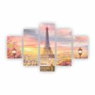Quadro Paris Torre Eiffel França Paisagem em Canvas 110x65cm