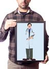 Quadro Patch Adams Poster Moldura Filme Arte Minimalista