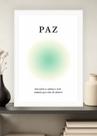 Quadro Paz Interior Serenidade com Vidro e Moldura Branca Tamanho:21cm x 30cm (A4)