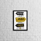 Quadro Persistência é o Caminho Para o Sucesso 33x24cm - com vidro