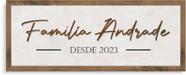 Quadro Personalizado para Família - 50x20cm