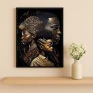 Quadro Pessoas Origem Africana 45x34cm Mold Branca